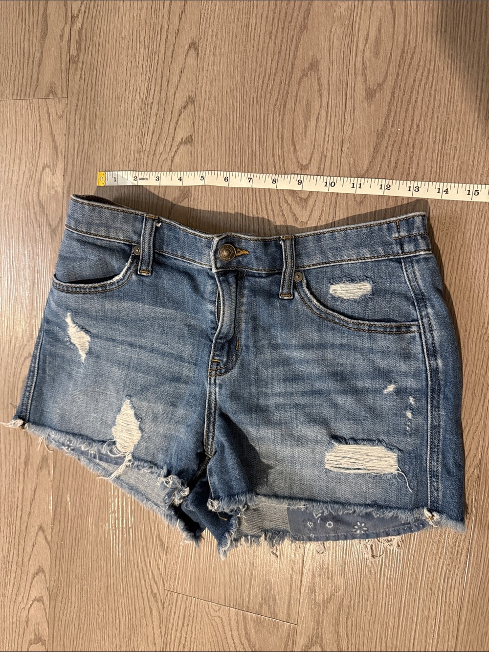American Eagle Outfitters Distressed Denim Shorts - Blue